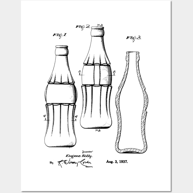 Coca Cola Vintage Bottle Patent Wall Art by MadebyDesign